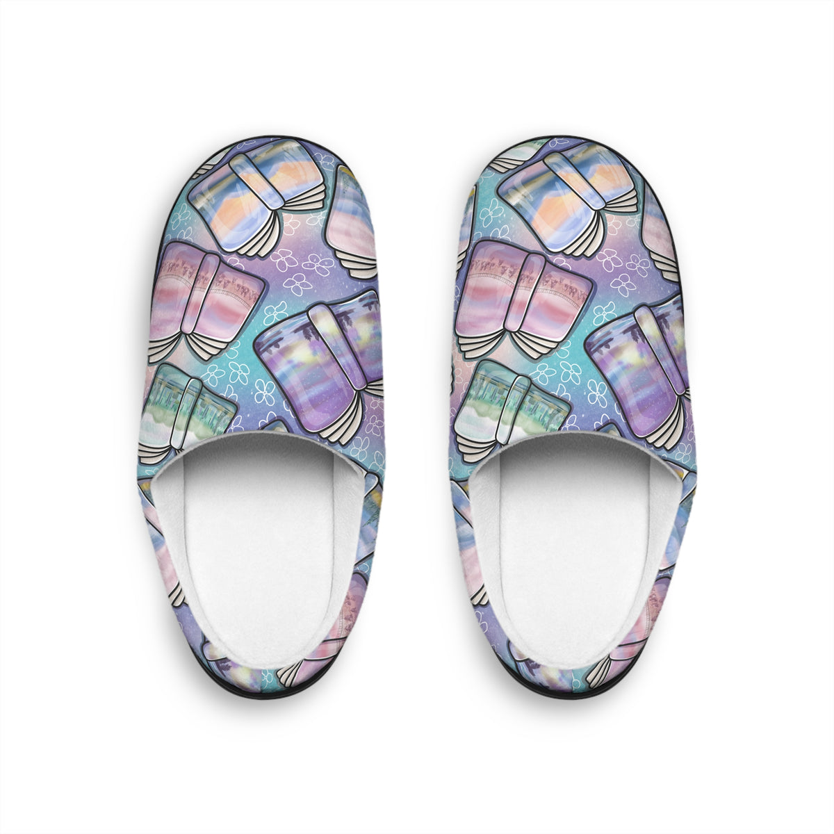 Watercolor Books Women's Slippers PREORDER