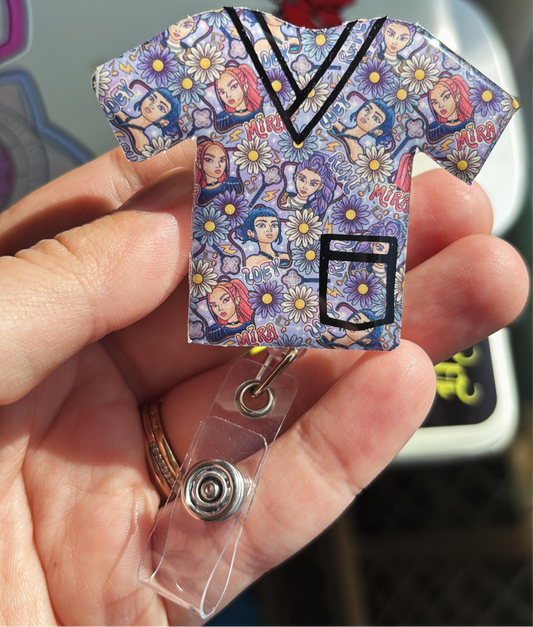 Huntrix Scrub Top Badge Reel