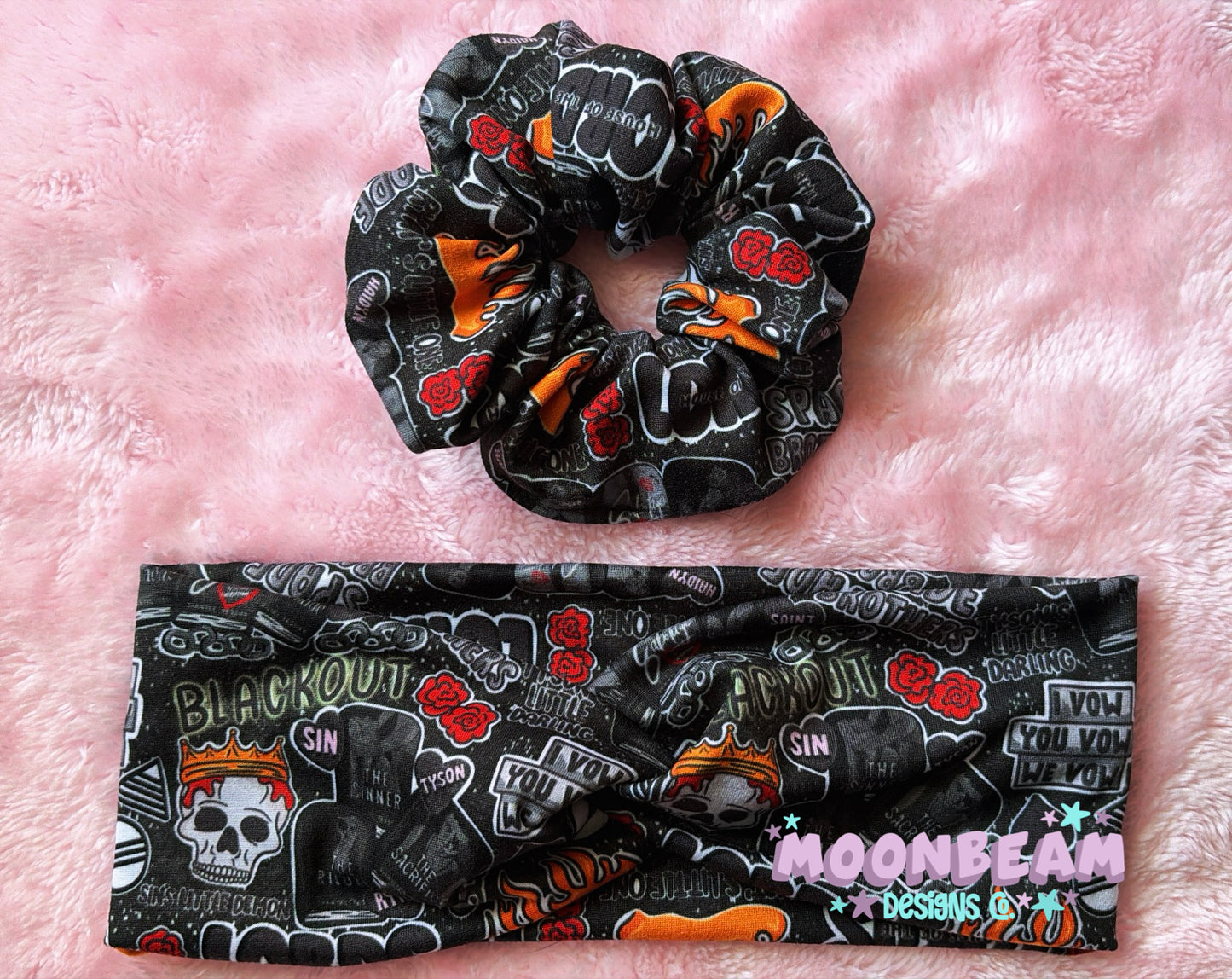 LORDS series inspired headbands and scrunchies