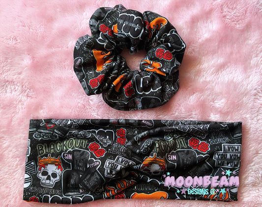 LORDS series inspired headbands and scrunchies