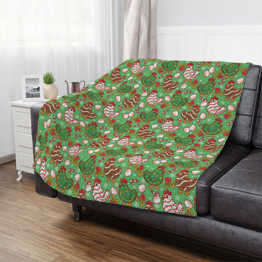 Christmas Chickens Blanket PRE ORDER