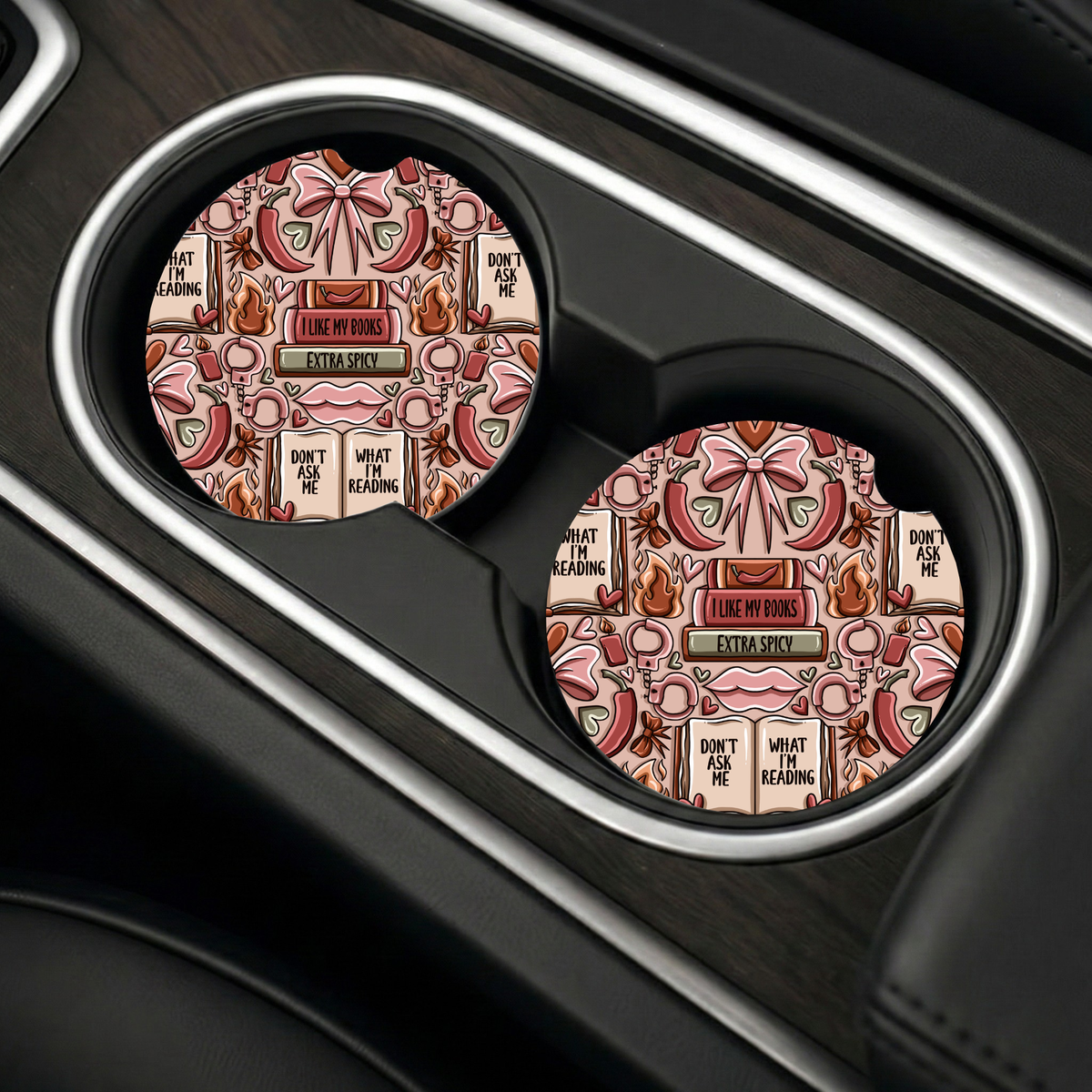 Don't Ask Me What I'm Reading Car Coasters