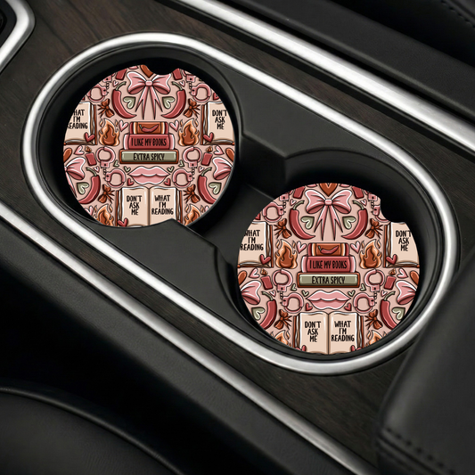 Don't Ask Me What I'm Reading Car Coasters