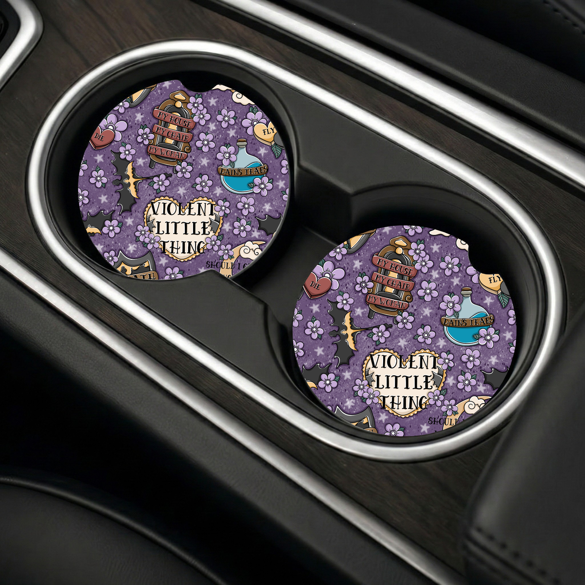 Fourth Wing Inspired Car Coasters