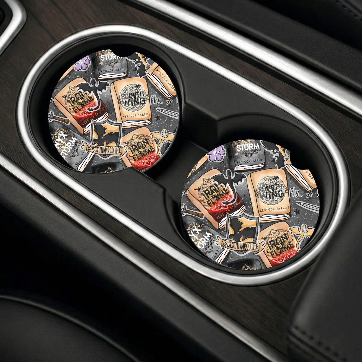 Fourth Wing Inspired Car Coasters