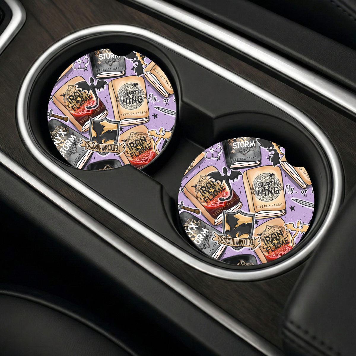 Fourth Wing Inspired Car Coasters