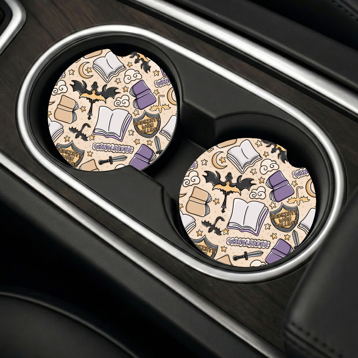 Fourth Wing Inspired Car Coasters