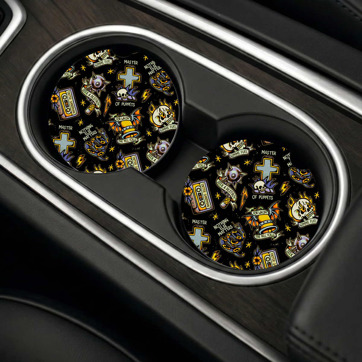 Metalli Band Car Coasters