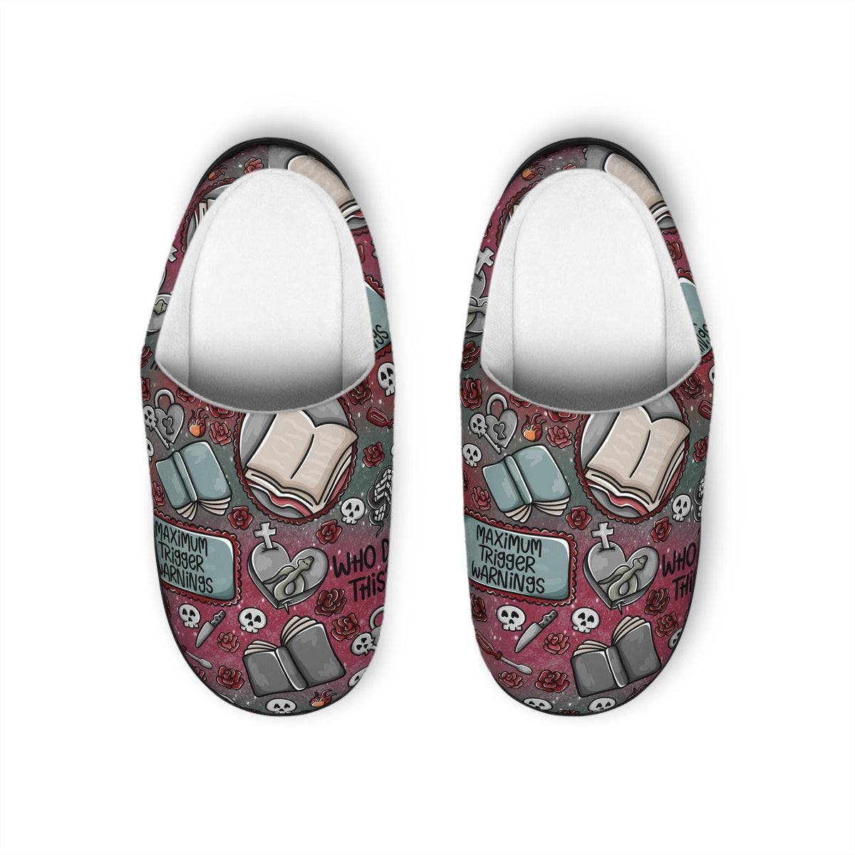 Maximum Trigger Warnings Women's Slippers PREORDER
