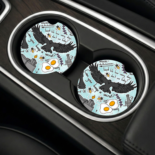 Ravenhood Trilogy Inspired Car Coasters