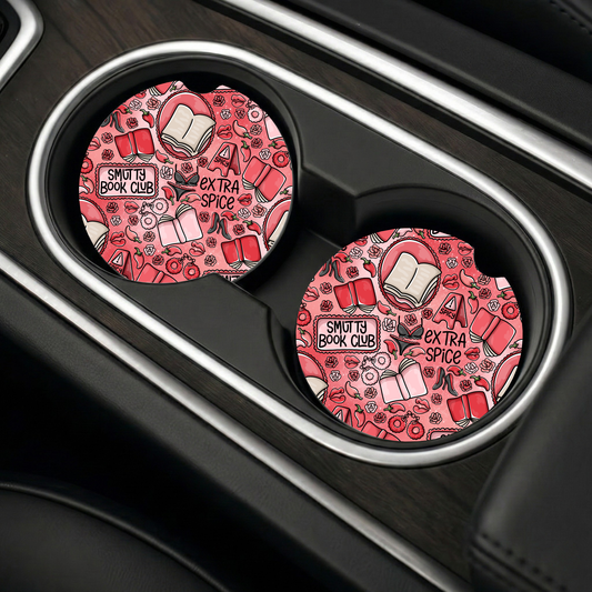 Smutty Book Club Car Coasters