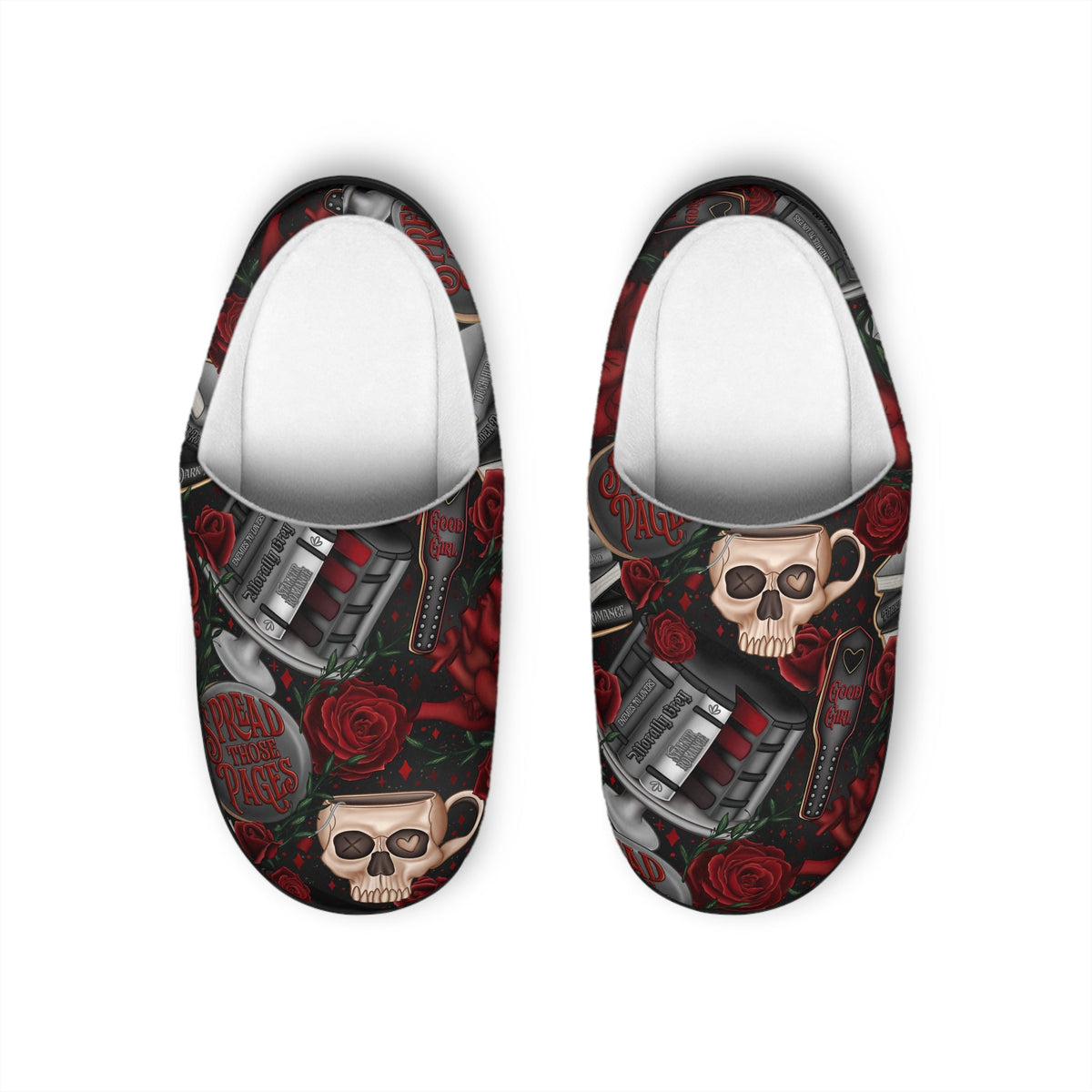 Spread Those Pages Dark Romance Women's Slippers PREORDER
